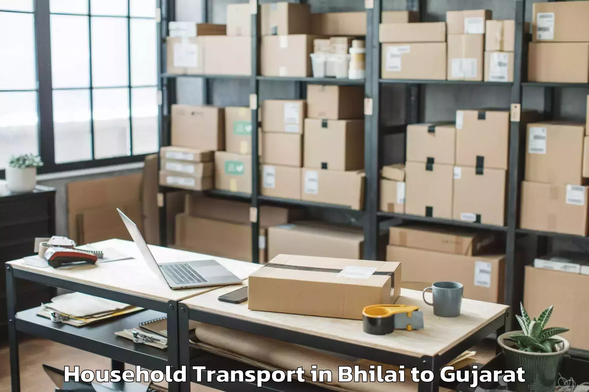 Reliable Bhilai to Valod Household Transport